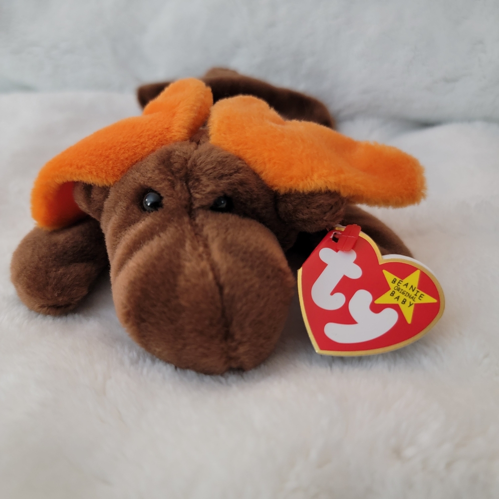 TY Beanie Baby Brown and Orange Plush Toy